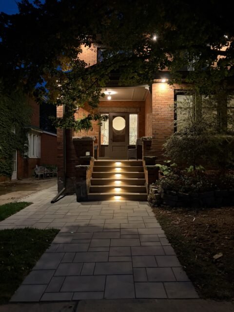 A thoughtful front porch update for one of Hamilton’s unique character homes.
We rebuilt the porch in composite deck boards, releveled it, and introduced deeper stair treads for a safer, more comfortable climb. Integrated stair lighting with Wi-Fi control adds another layer of function and makes the entrance feel just as considered after dark.
Paired with the new walkway, the whole front entry now feels cleaner, more welcoming, and much better connected to the home.
Amazing design by @coachhouse_gardenstudio
#HamiltonHomes #HamiltonLandscaping #LandscapeDesign