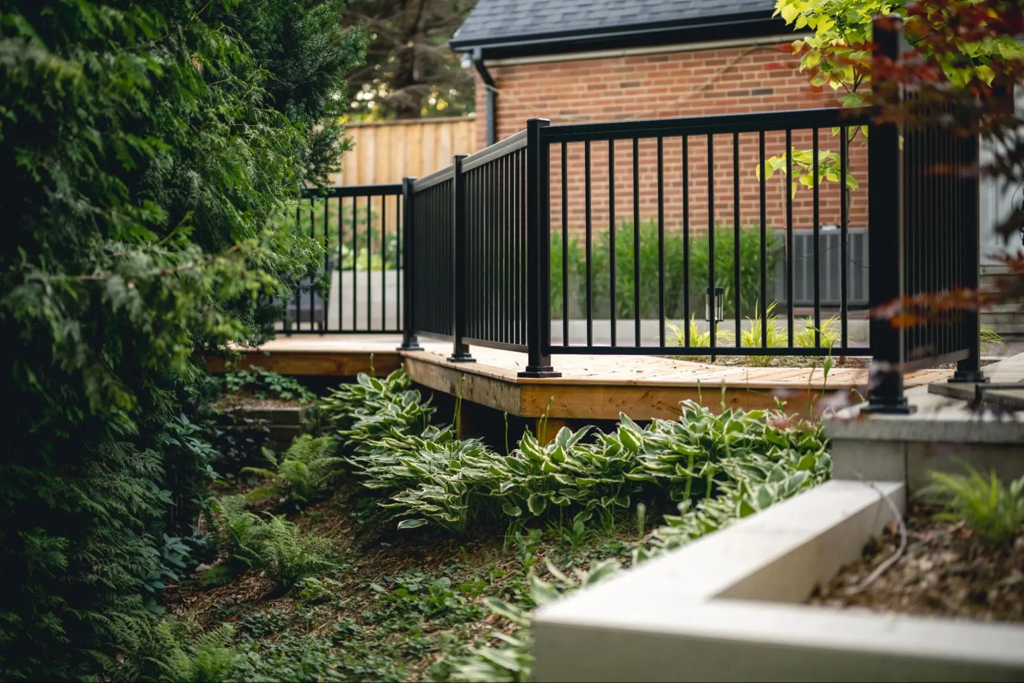 The raised deck and boardwalk