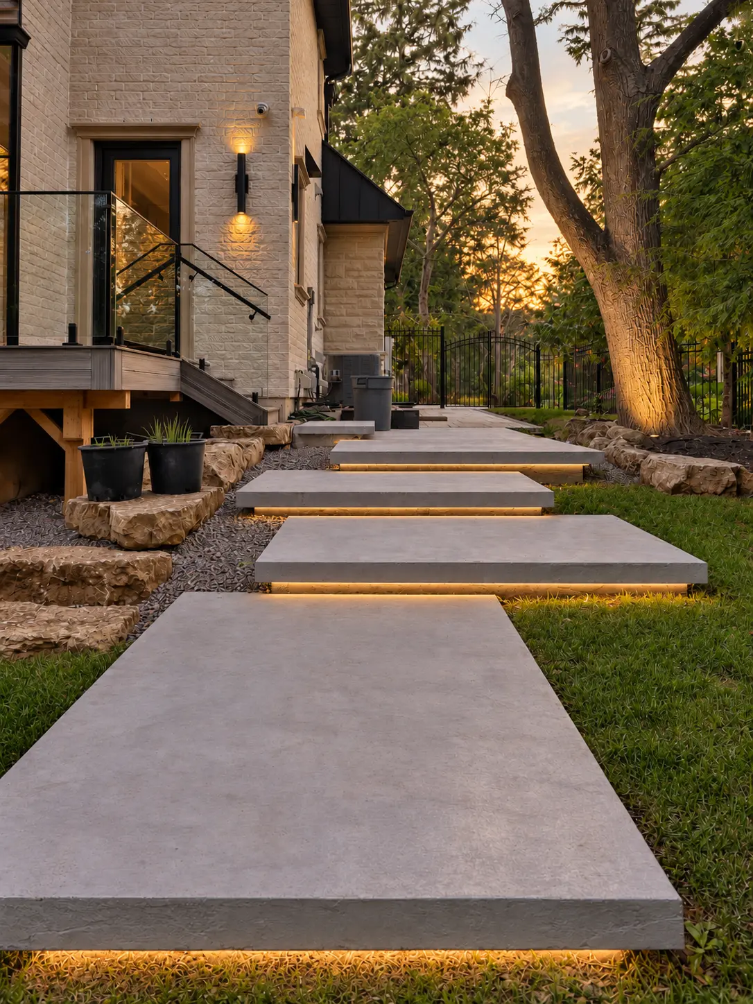 The property designed for nighttime